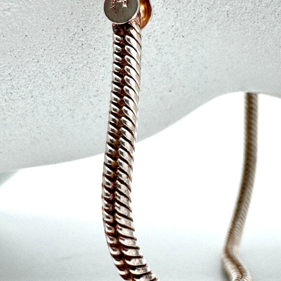 Silver Snake Chain Bracelet Milor 925 Sterling  7" Italy Lobster Clasp 6 g Vtg - Picture 6 of 7